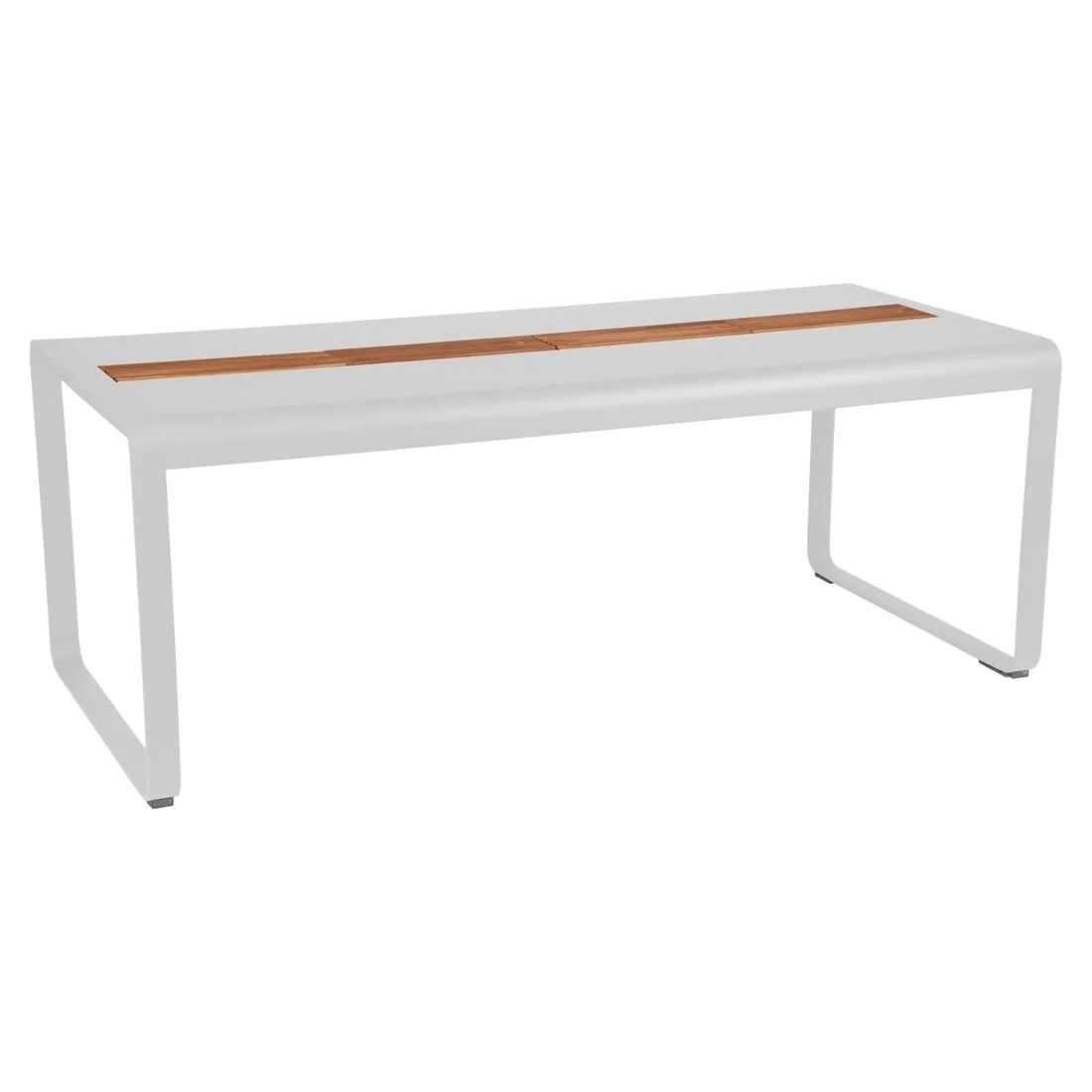 Fermob Bellevie BELLEVIE TABLE 196X90 AVEC RANGEMENTS  COTE RAINURE Blanc Coton